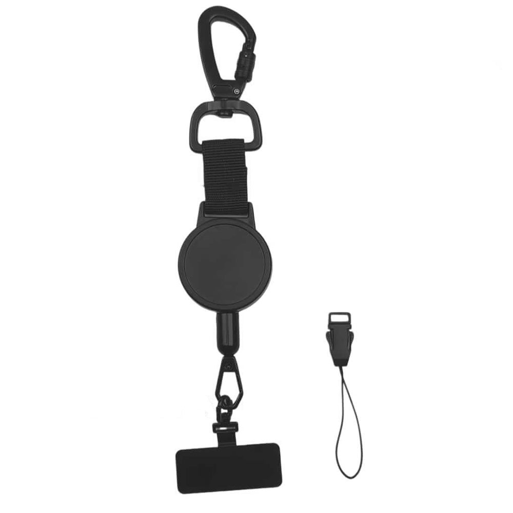 Retractable Phone Lanyard Locking Carabiner 360 Degree Tab for Hiking Climbing