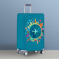 Thicker Luggage Cover Elastic Suitcase Cover Fits 18-21inch Travel Washable Cover-Green