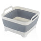 Collapsible Dish Basin with Drain Plug Portable RV Camping Sink