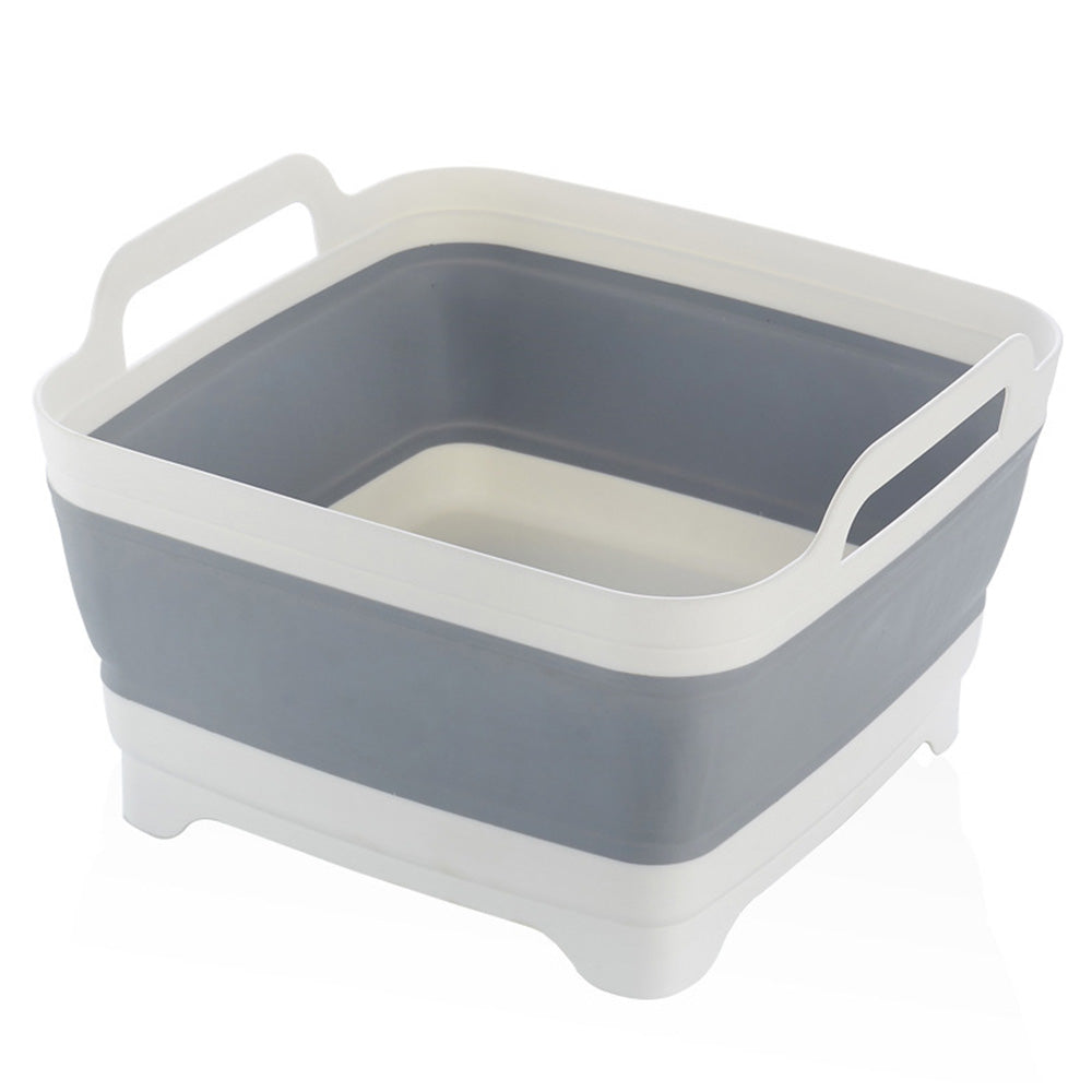 Collapsible Dish Basin with Drain Plug Portable RV Camping Sink