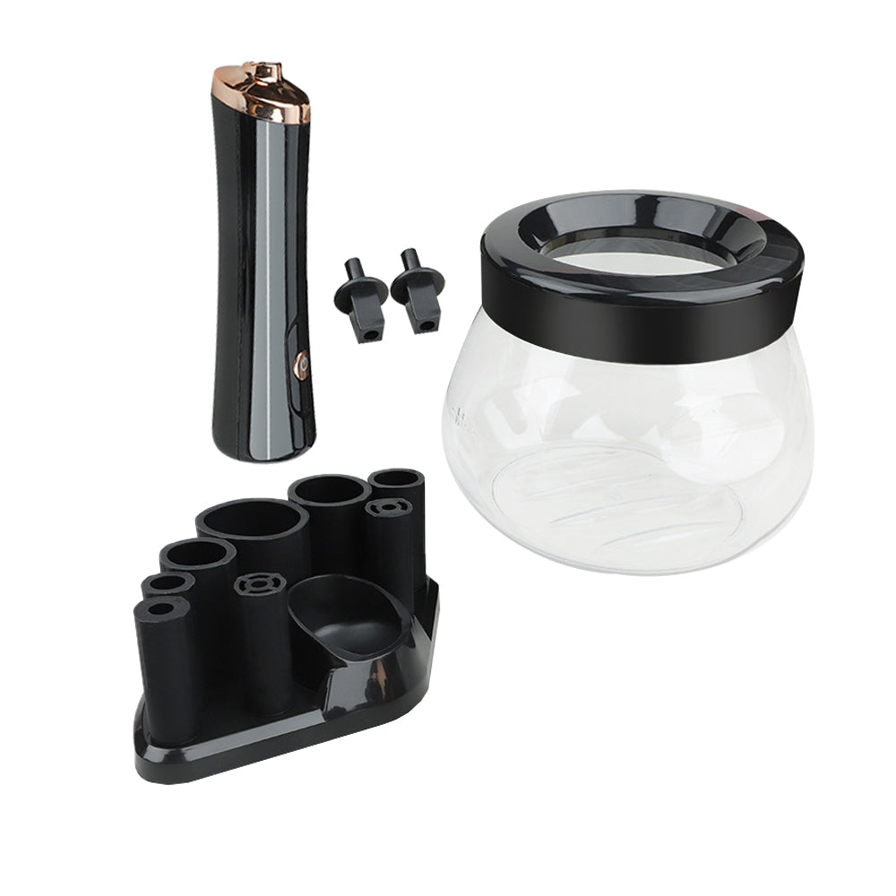 Electric Makeup Brush Cleaner and Dryer Machine with 8 Silicone Collars