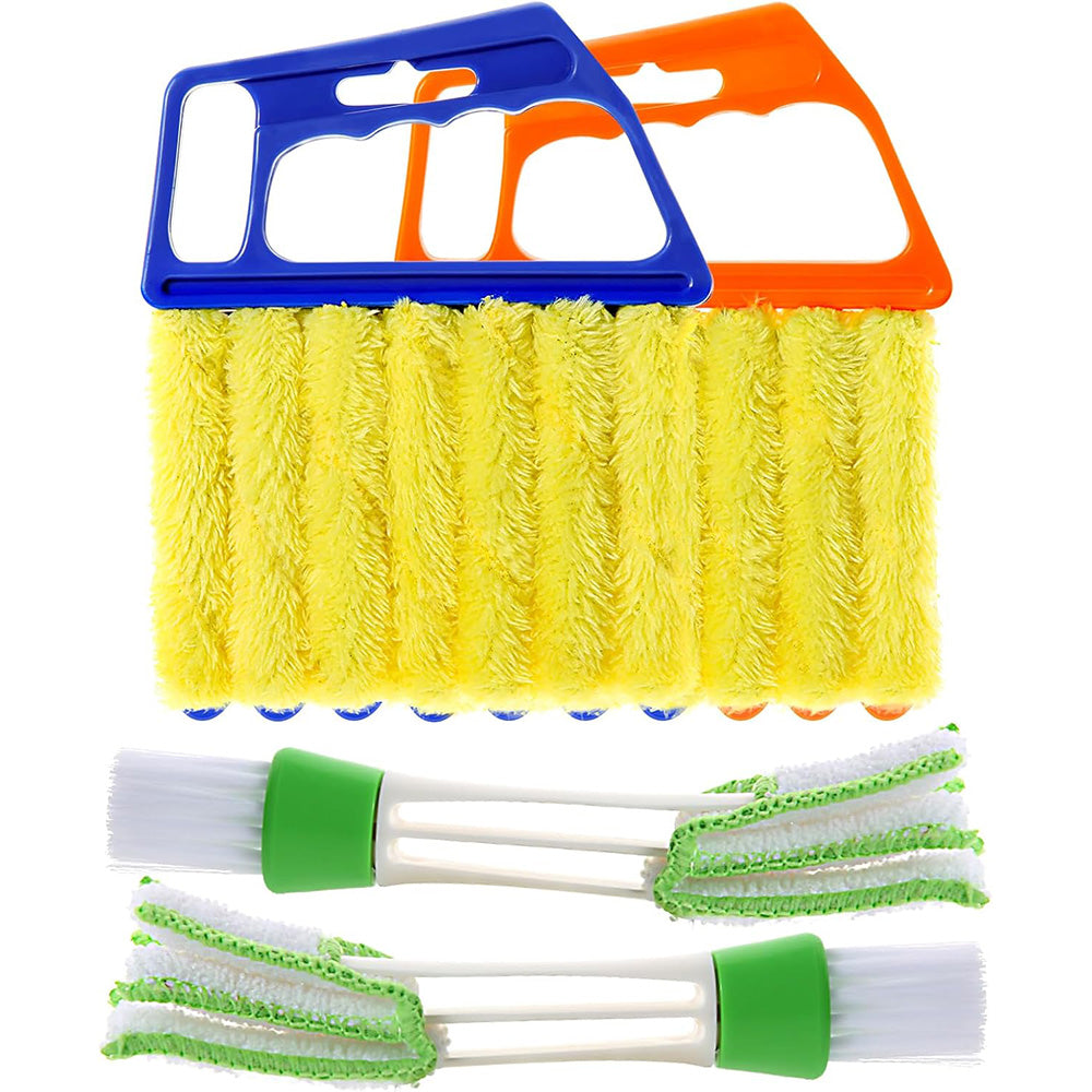 4Pcs Window Venetian Blind Cleaner Duster Tool 7 Fingers Dusting Cleaner and Air Vent Cleaner