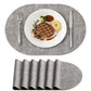 6Pcs Faux Leather Placemats Waterproof Heat Resistant Washable Table Mats for Dining Table