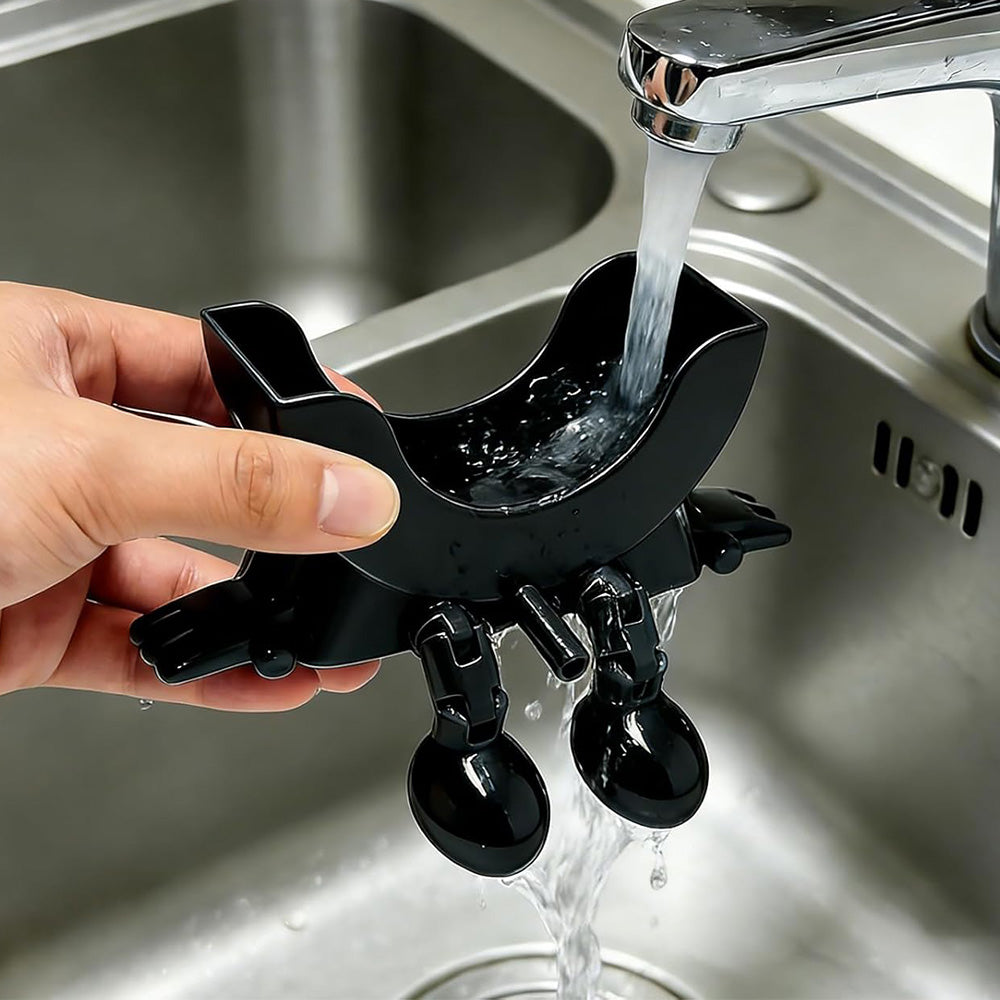 Smiley Face Sponge Holder Sink Drain Rack for Sink Edge