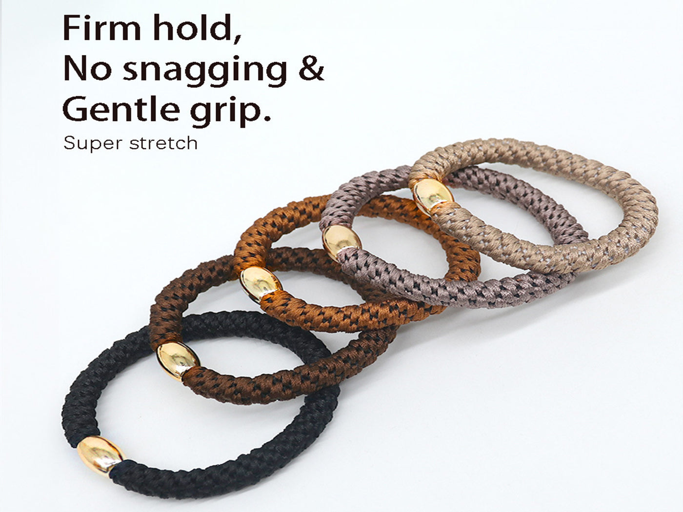 15Pcs Braided Ponytail Holders Elastic Hair Ties