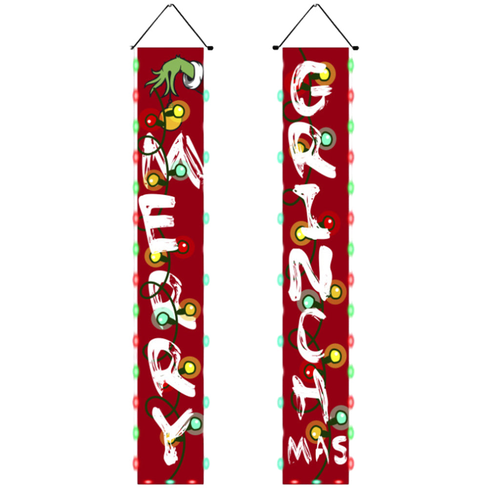 Christmas Decorations Outdoor Banner with Merry Christmas LED Light