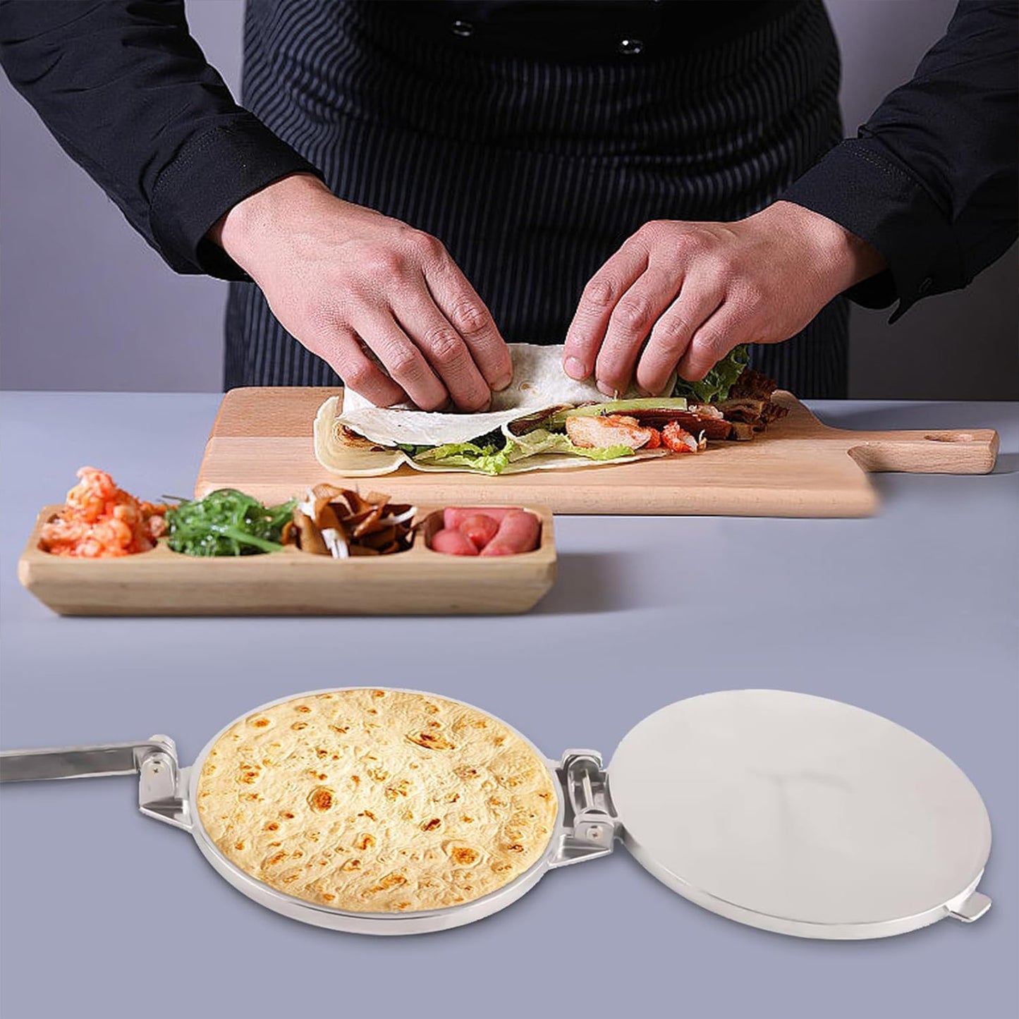 16CM Aluminium Alloy Tortilla Press Flat Bread Maker