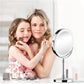 Touch Screen 10X LED Magnifying Makeup Mirror Double-Sided 360 Rotation