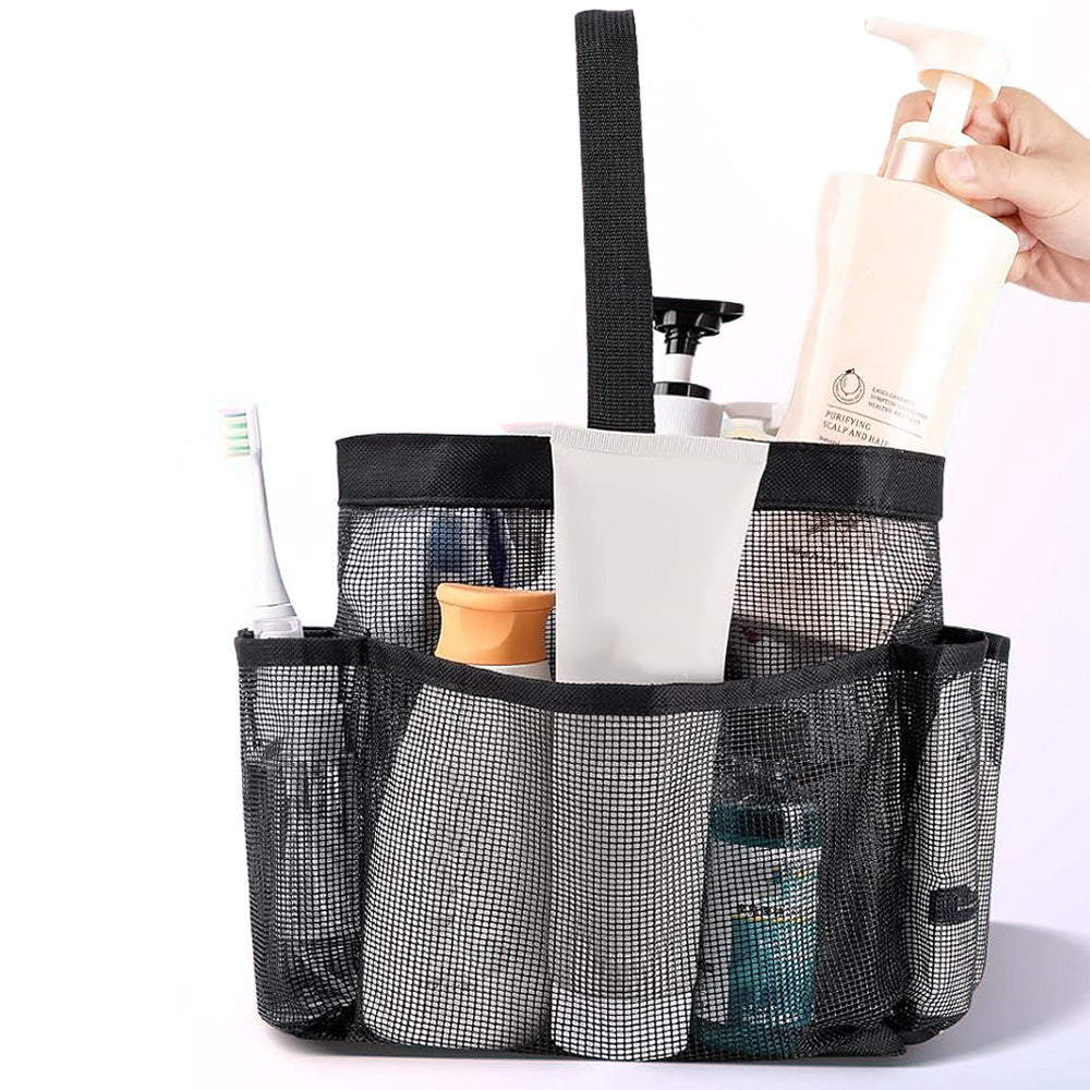 Mesh Shower Caddy Bag Hanging Toiletry Organizer For Travel And Gym