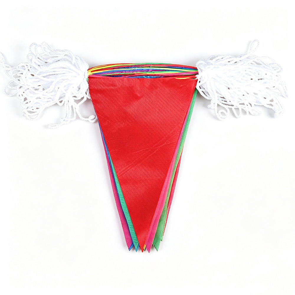 Colorful Triangle Pennant Banner Flags Set for Weddings Ceremonies Parties and Festivals