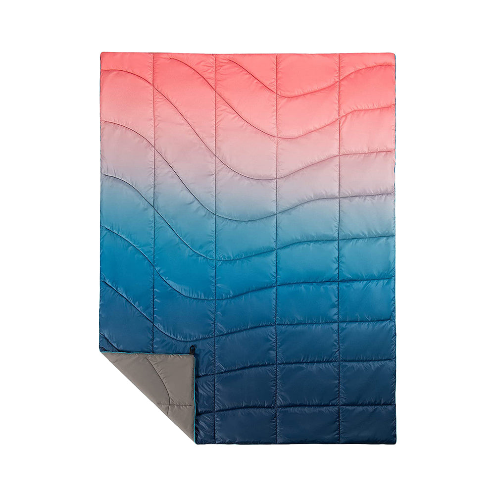 Outdoor Puffy Gradient-Color Camping Blanket Backpacking Quilt
