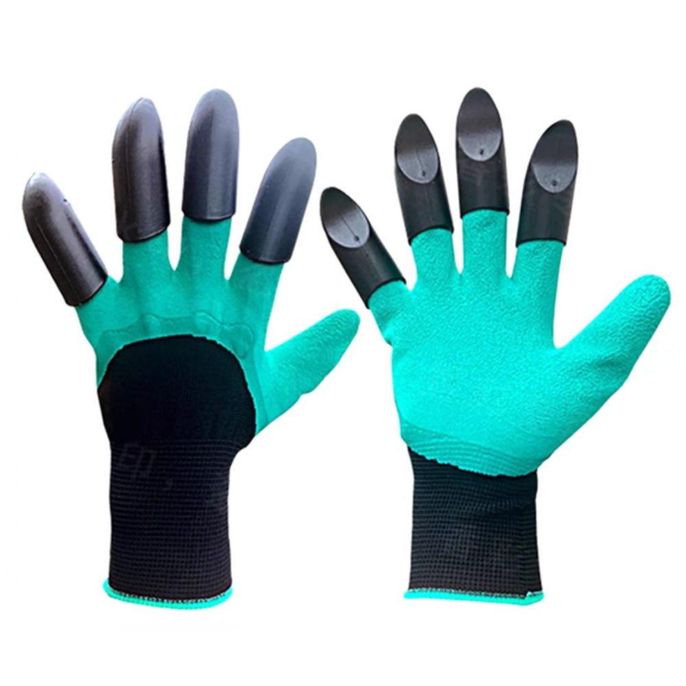 2 Pairs Waterproof Gardening Gloves with ABS Claws for Digging