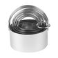 5 Pieces Stainless Steel Round Cookie Cutters with Handle Cake Baking Dough Tools