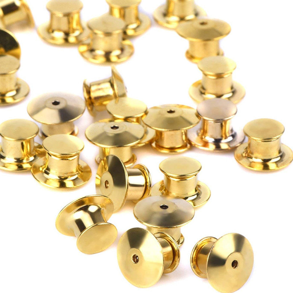 150 PCS Butterfly Clutch Tie Tacks Pin Back Replacement with Storage Box for DIY Brooch Badge