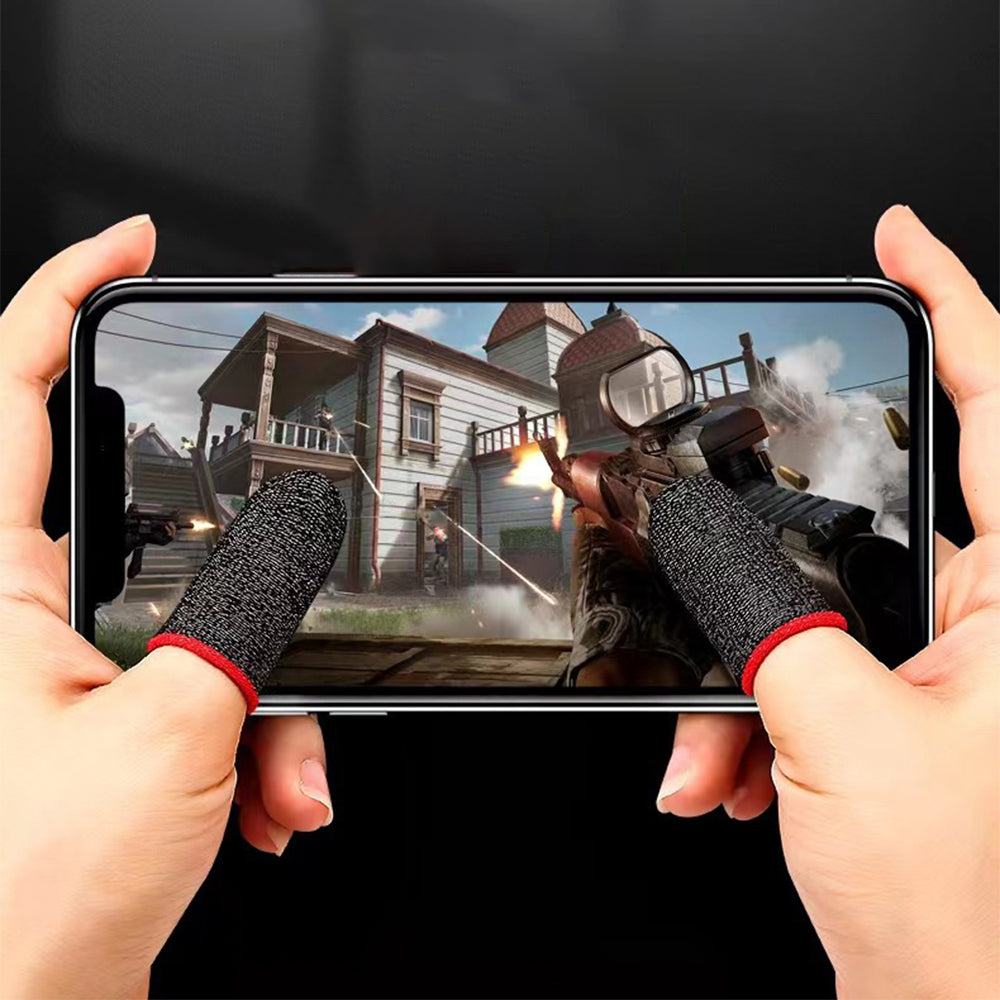 5 Pairs Sweatproof Mobile Gaming Finger Sleeves for Touchscreen