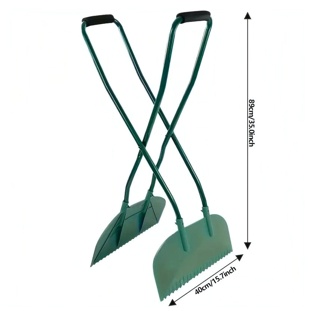 Stainless Steel Wide Leaf Grabber Rake for Garden Lawn and Park