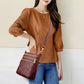 Genuine Leather Crossbody Shoulder Bag Multi-Compartment Water-resistant Handbag