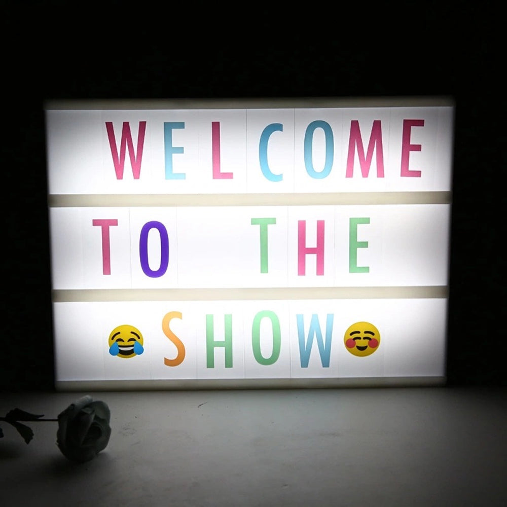 LED Cinema Light Box with 96 Letters