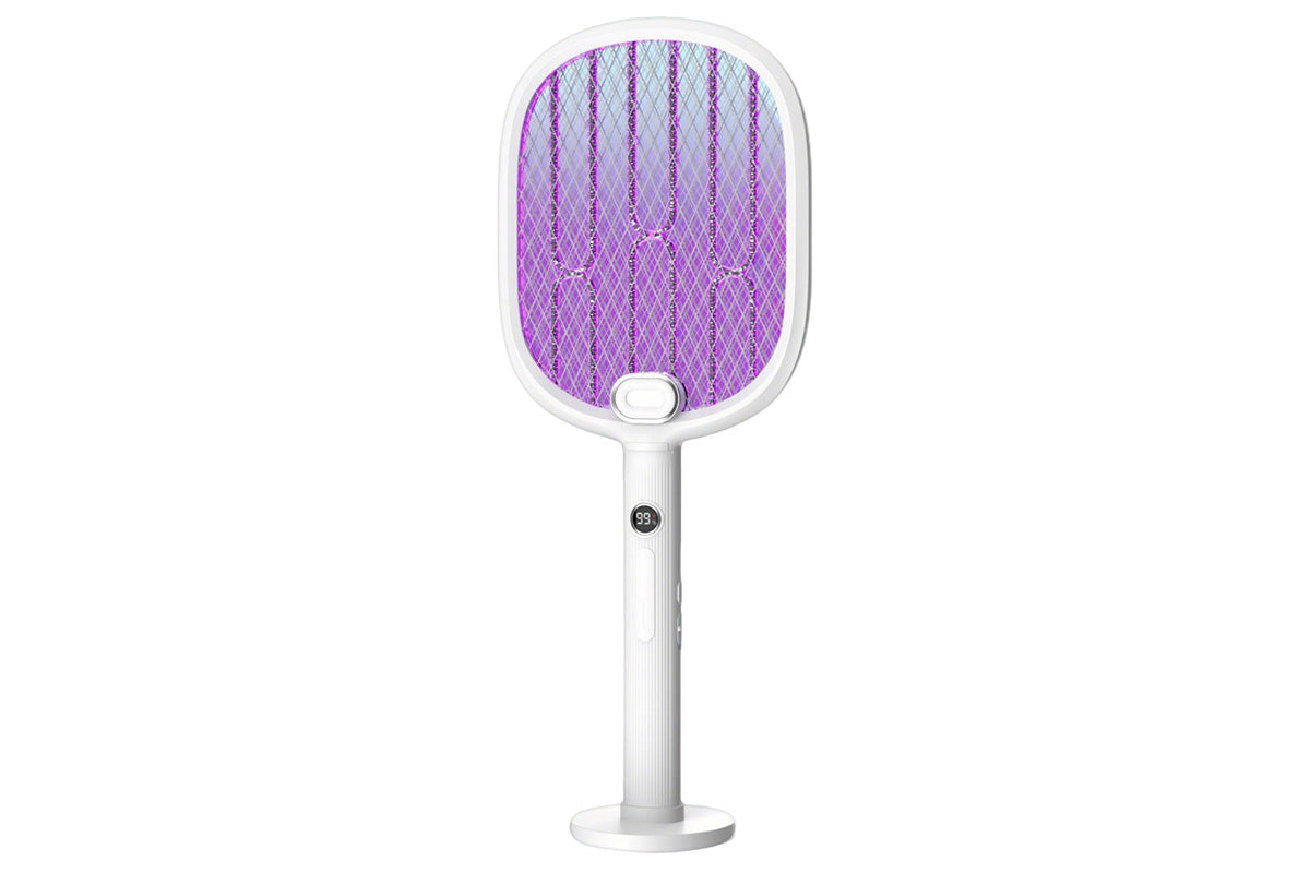 Electric Mosquito Swatter with Digital Display and White Light Flashlight Fly Killer Bug Zapper Racket Bug Zapper