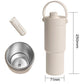 Dual Lid Tumbler with Straw 735ml Large Capacity Vacuum Insulated Water Bottle