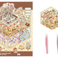 20 Sets DIY House Sticker Kit 3D Miniature Scene Stickers Cute Cartoon Scenes