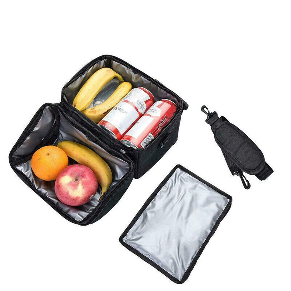 Large Insulated Cooler Lunch Bag Double Layer