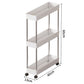 Slim Rolling Storage Cart Bathroom Shelves Organizer for Kitchen Laundry
