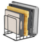 5 Slot Kitchen Organizer Rack Dish and Cutting Board Holder for Cabinet Countertop Pantry