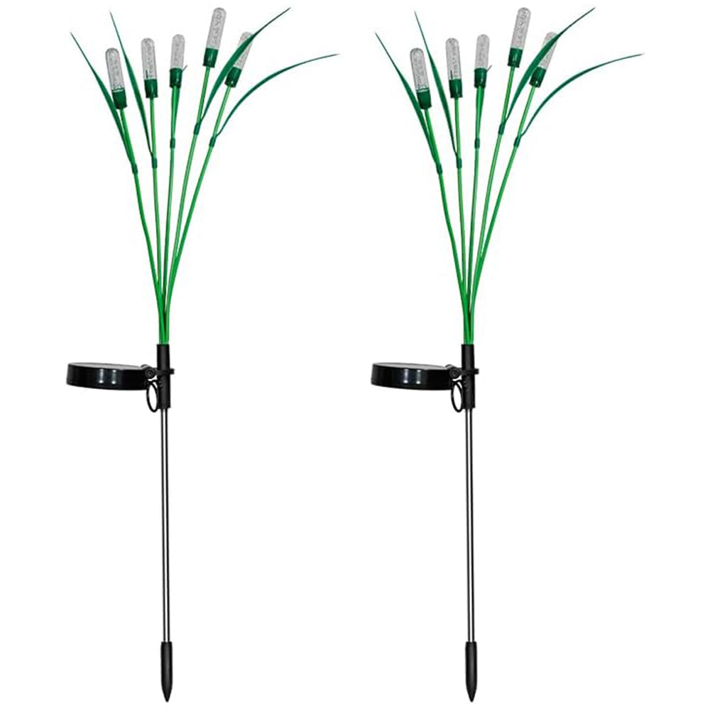 2Pcs LED Reeds Solar Outdoor Garden Lights