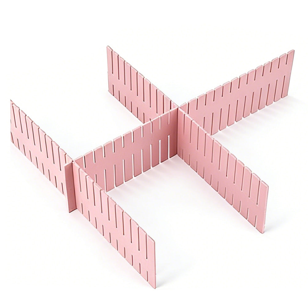 24Pcs Adjustable Drawer Divider DIY Storage Organiser for Cabinets