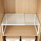 Expandable Carbon Steel Closet Shelf and Adjustable Storage Rack-White