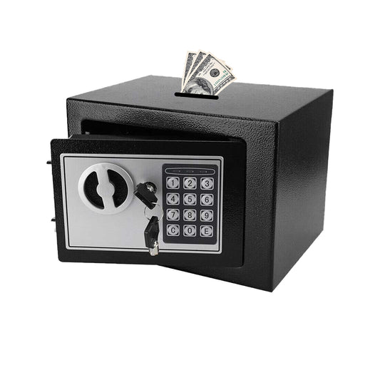 Small Security Box Electronic Digital Lock Box for Cash Deposit-With deposit slot
