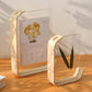2Pcs Transparent Acrylic Wooden Photo Frame