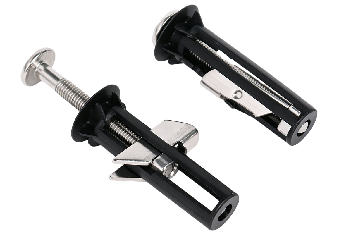 2Pcs M5 Quick-Lock Toilet Fixing Bolts with 18mm and 28mm Gaskets