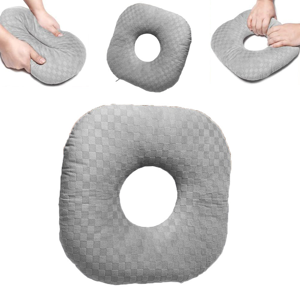 Ear Piercing Pillow with Hole for Side Sleepers Comfortable Travel Home Use
