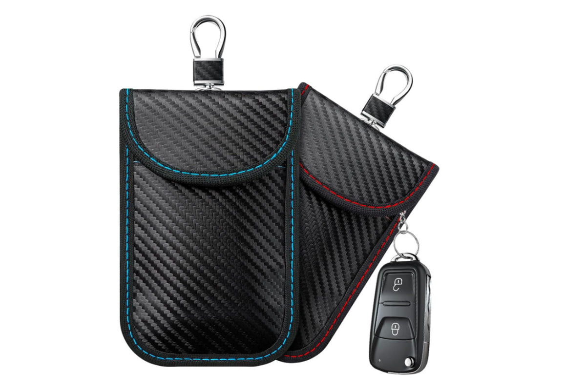 2Pcs RFID Blocking Faraday Bags Key Fob Protector Pouches