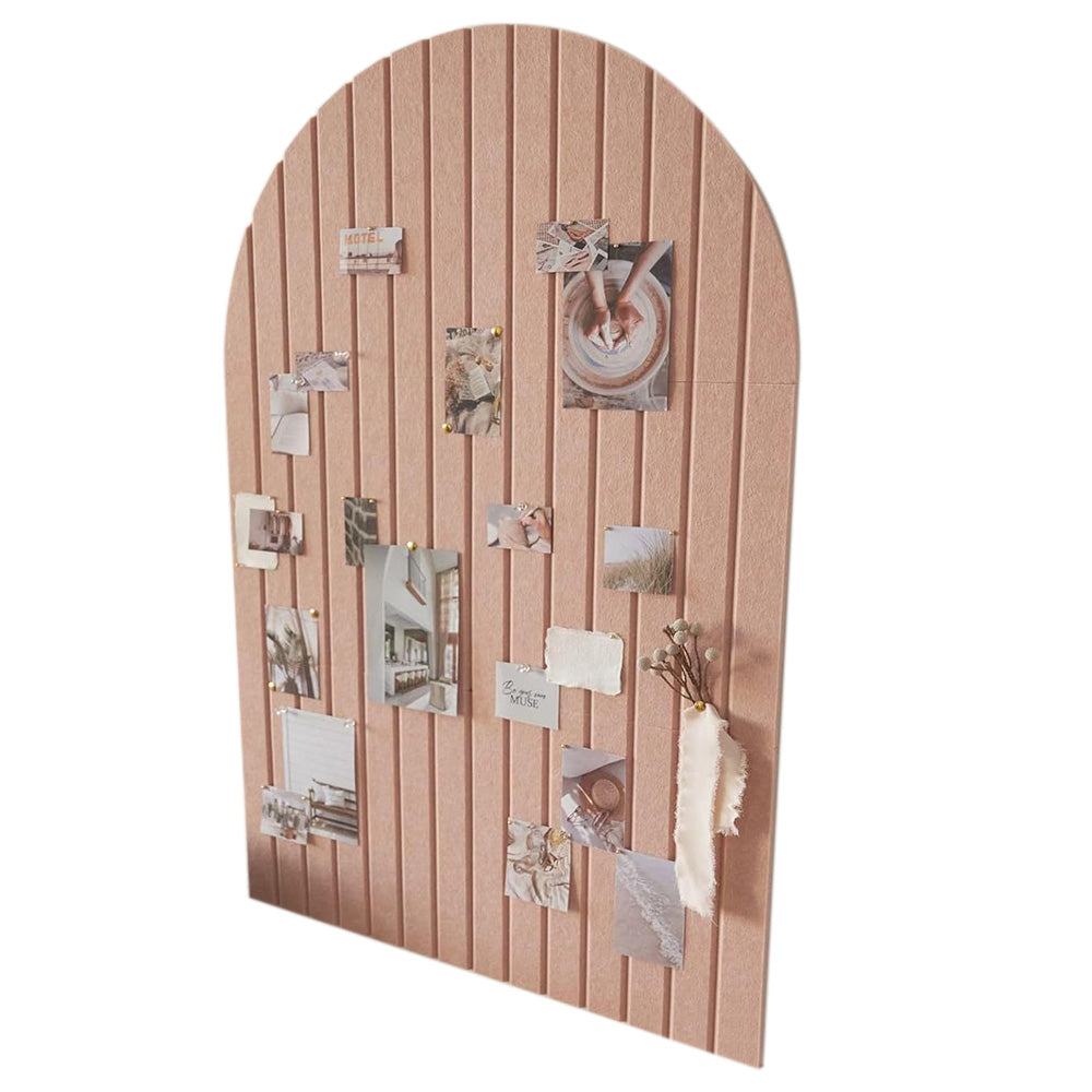 Large Arched Felt Bulletin Board with 30 Push Pins for Home Office School