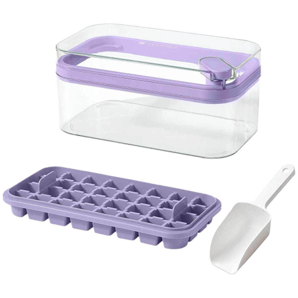 Ice Cube Tray with Lid and Bin for Freezer 64Pcs Ice Cube Mold