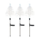 3Pcs  Christmas Trees Solar Lights Optic Fiber Lights-Moon Christmas