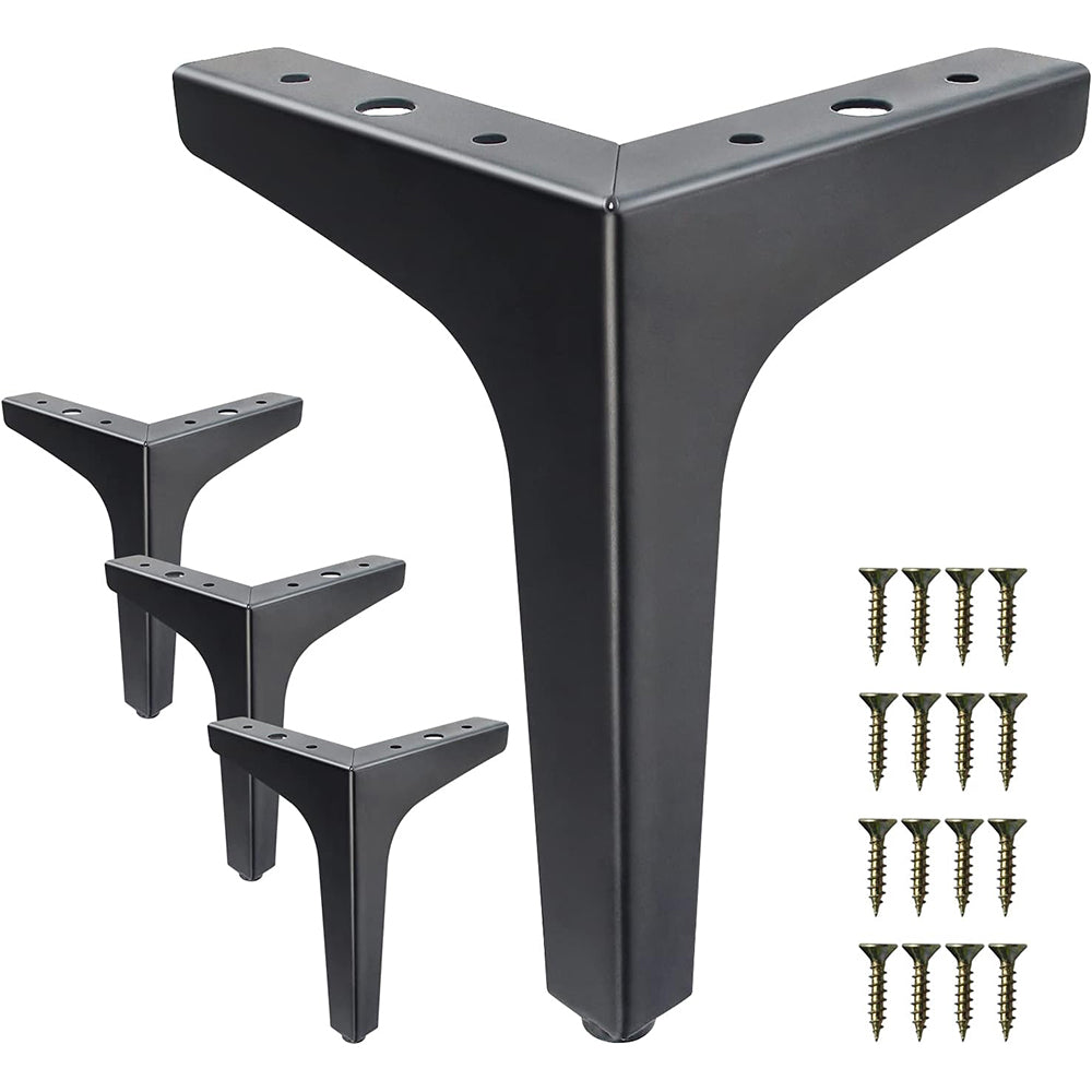 4Pcs Metal Triangle Furniture Legs Replacement For Bed Sofa Cabinet