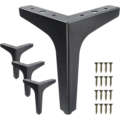 4Pcs Metal Triangle Furniture Legs Replacement For Bed Sofa Cabinet