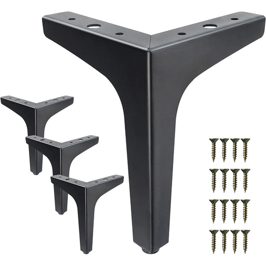 4Pcs Metal Triangle Furniture Legs Replacement For Bed Sofa Cabinet