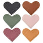 6pcs PU Leather Heart Bookmarks Cute Corner Page Protectors for Teachers Students Book Lovers