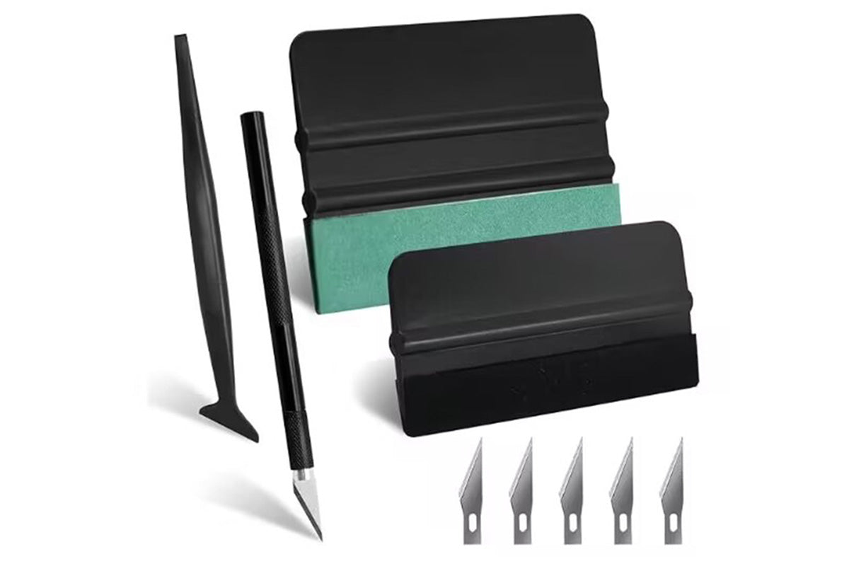 9PCS Car Window Tint Installation Kit Wrap Tools With Squeegee Razor Blade Knife