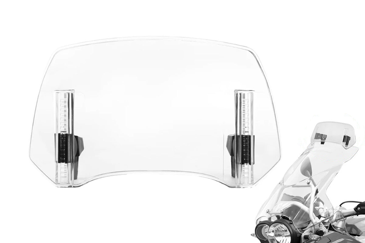 Universal Motorcycle Windshield Extension Adjustable Clip On Windscreen Deflector