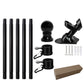 Flag Pole Kit with 360-Degree Rotating Flag Pole Rings Two-Position Bracket