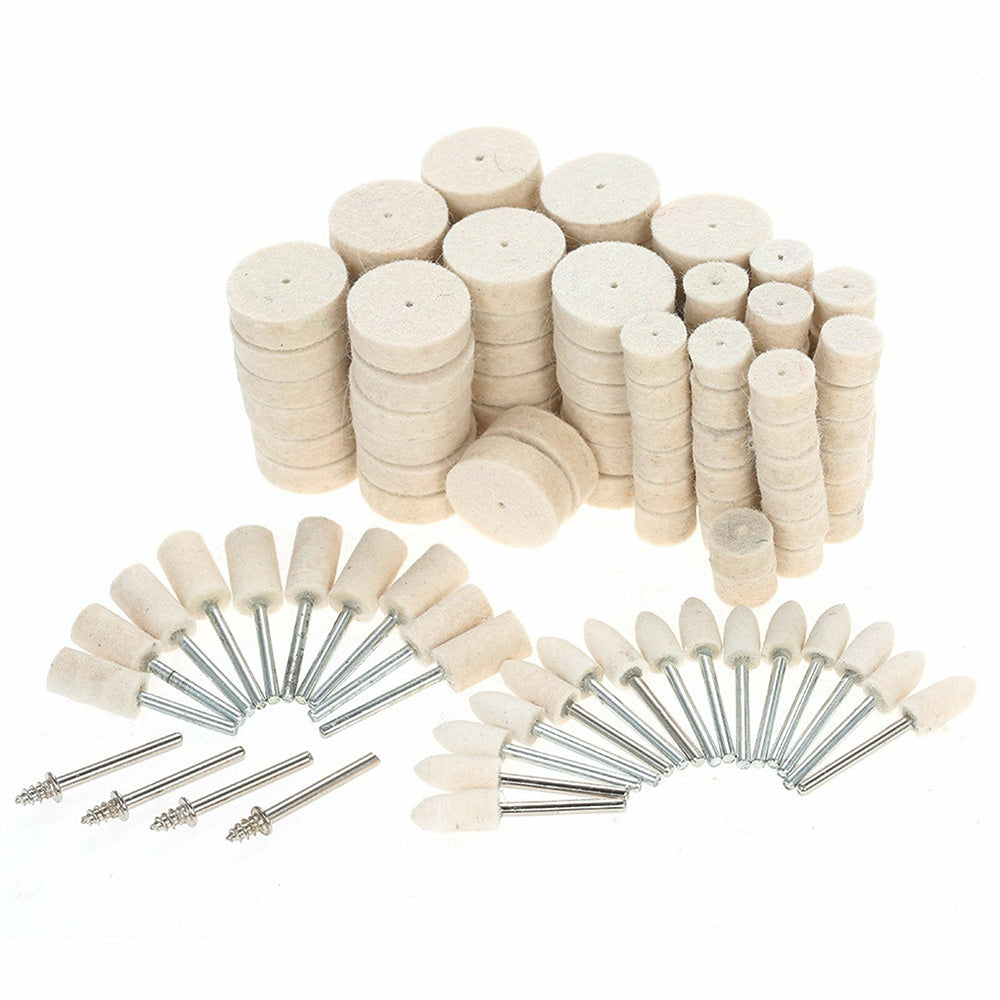 129 Piece Wool Buffing Wheel and Mounted Polishing Point Kit