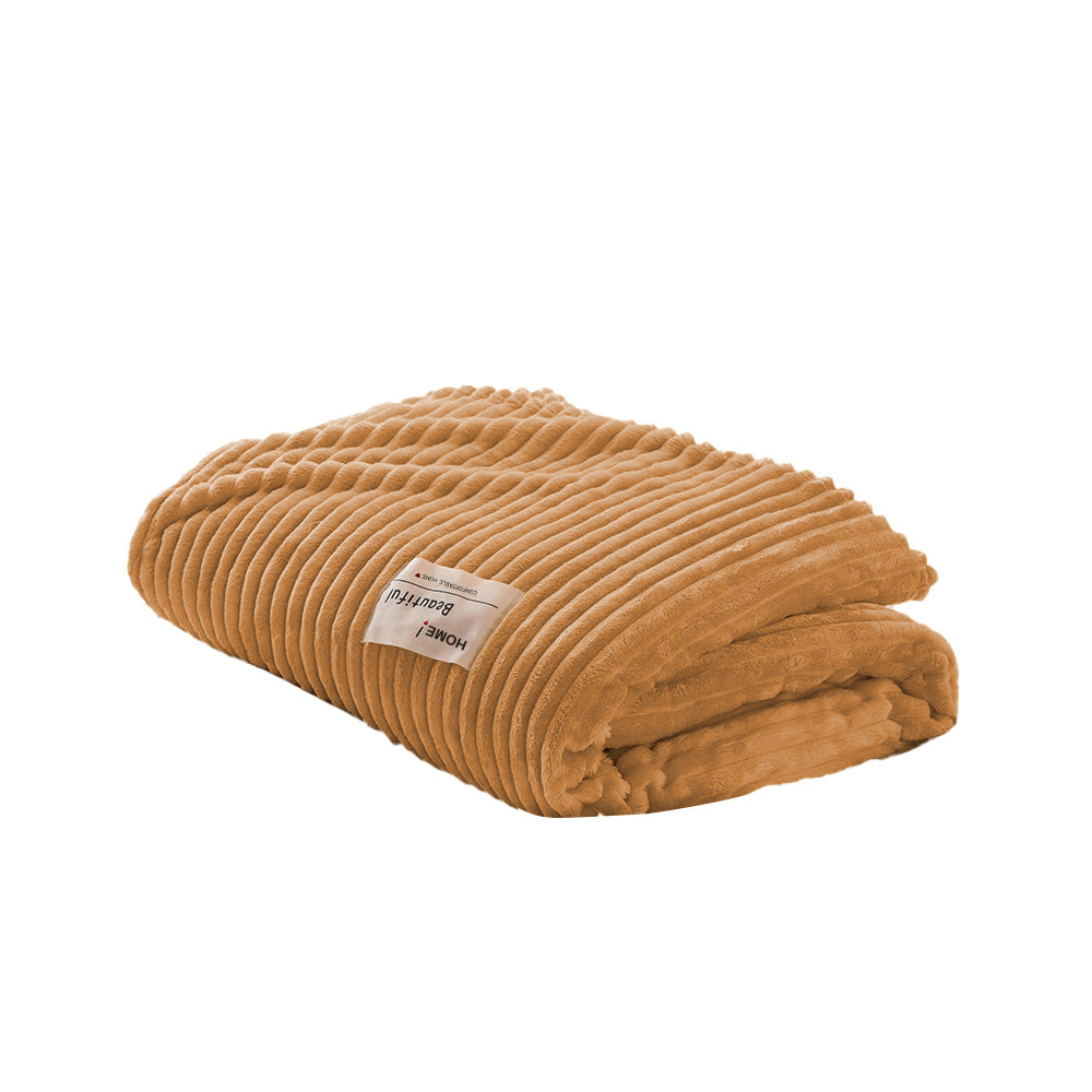 Solid Soft Flannel Plush Throw Sofa Bedding Blanket
