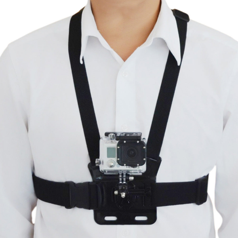 Mobile Phone Chest Mount Harness Strap Holder with Rotating Phone Clip