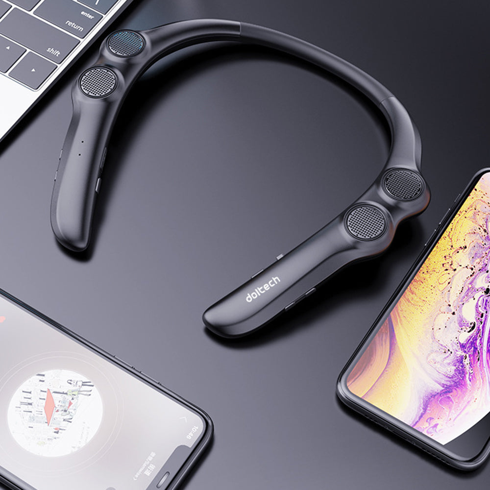 Neckband Bluetooth Speaker Wireless Wearable Speaker with 3D Stereo Sound and Mic